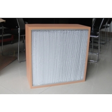 广东广州艾瑞牌木框有隔板高效过滤网 木质外框高效滤网