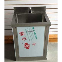 上海单人感应洗手池采用优质304不锈钢拉丝板制作